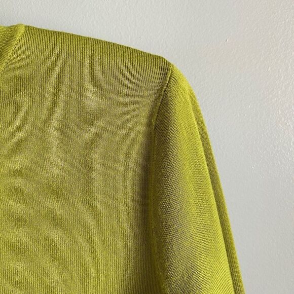 Chico's Vibrant Green/Yellow Turtleneck Sweater - Picture 2 of 5